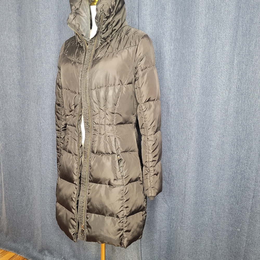 Sam Edelman Black Puffer Coat. Size SM Jacket Winter Three Quter Cabincore - Picture 4 of 11